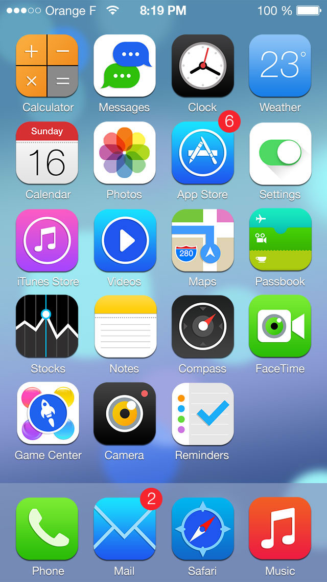 iOS7扁平化图标PSD源文件