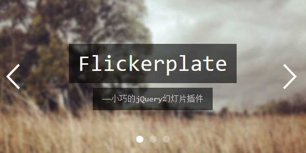 jQuery幻灯片插件Flickerplate